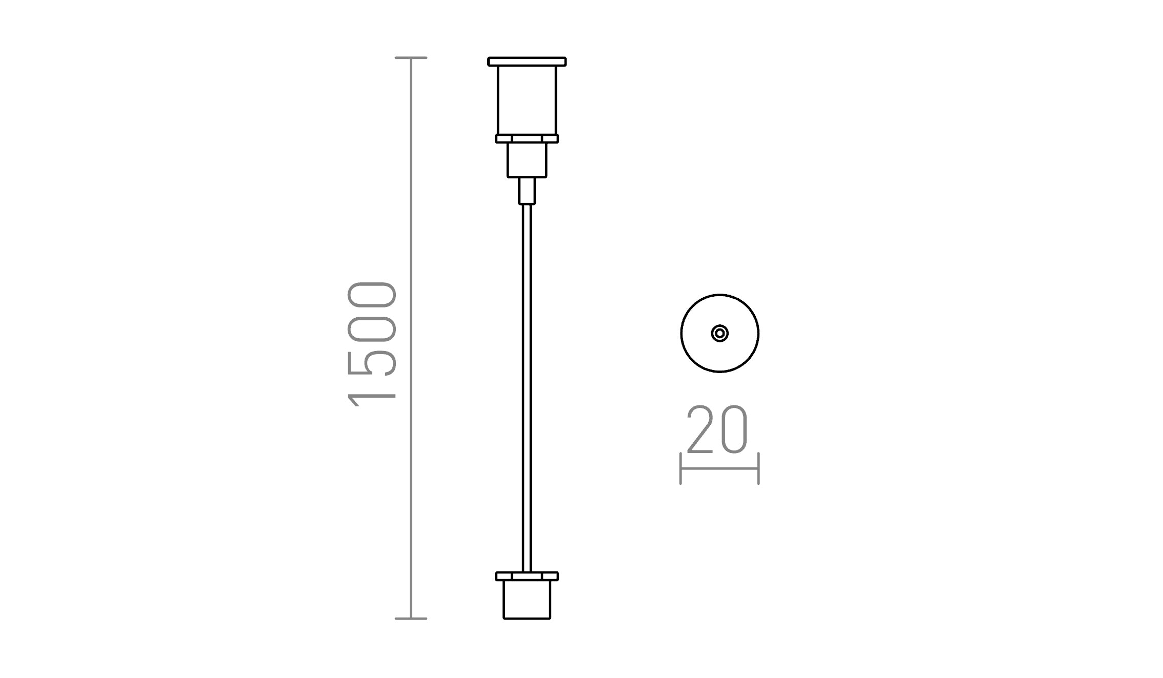 ZAWIESIE LINKOWE EUTRAC 1,5 M - Product sketch