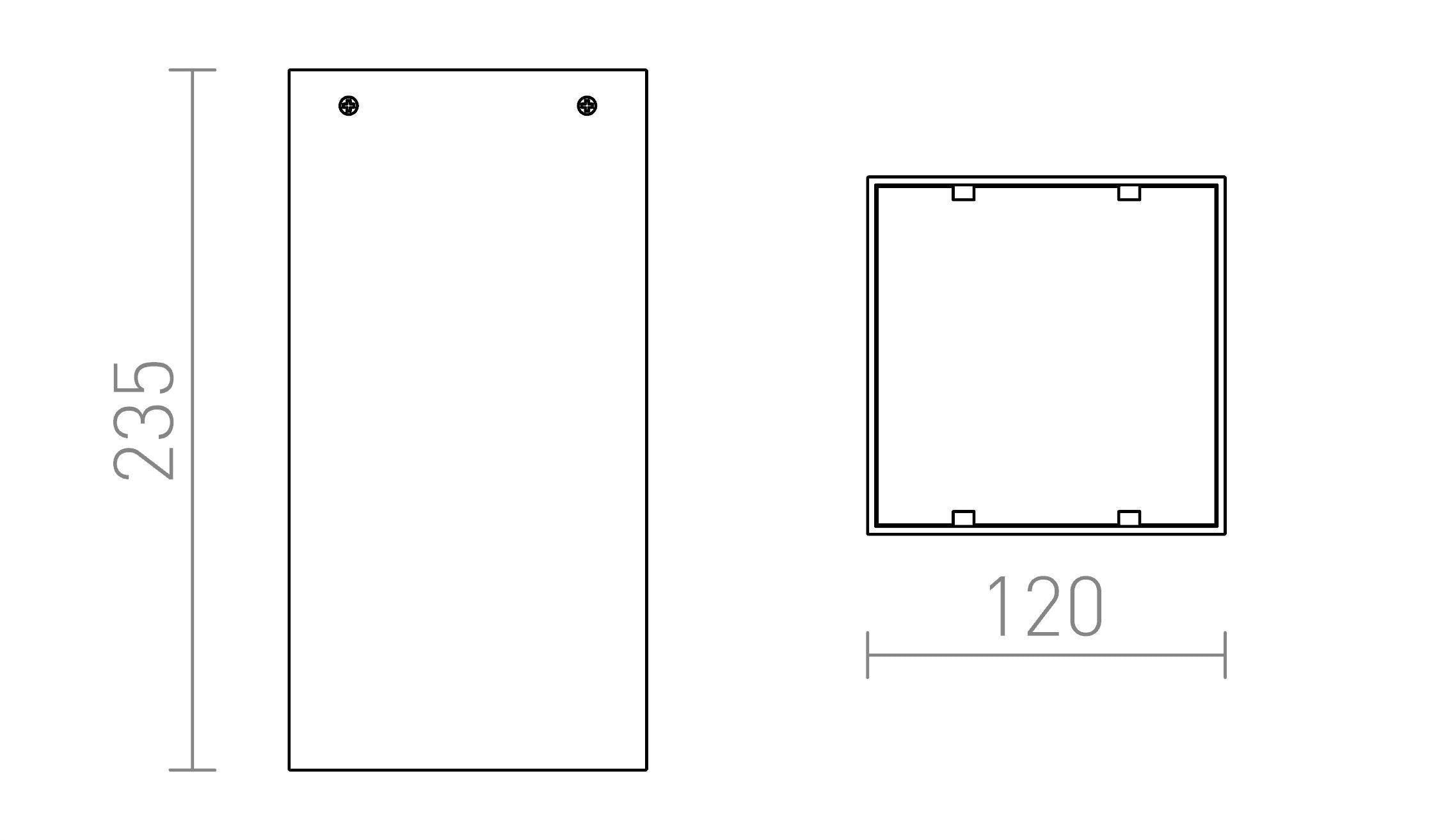 MEA PROSTOKĄTNA - Product sketch
