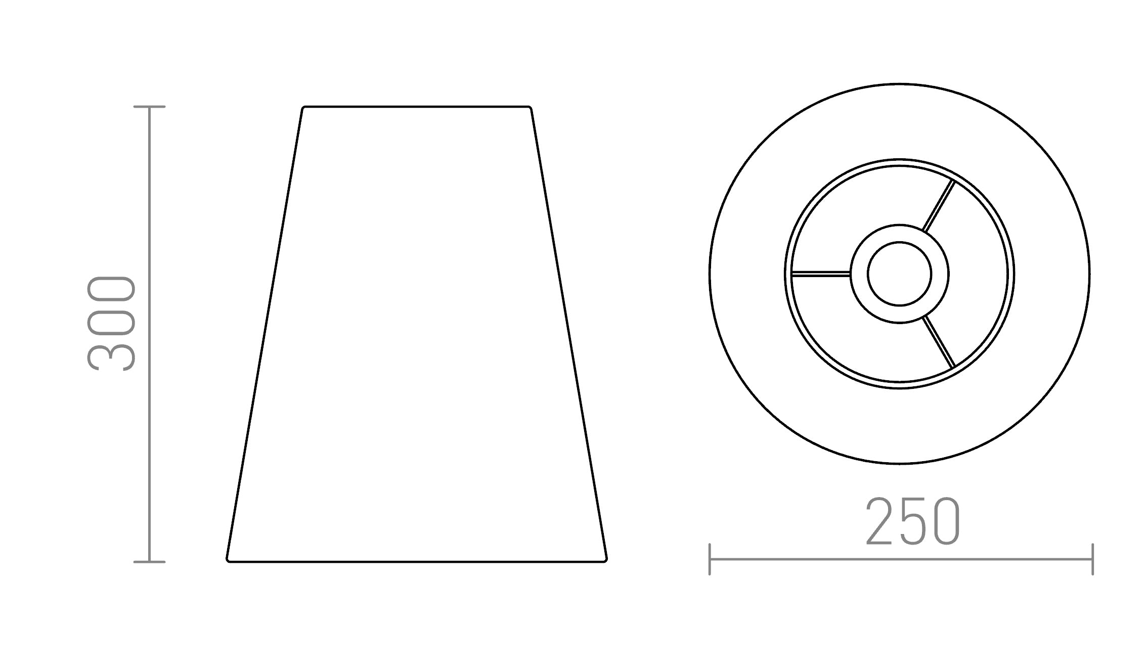 CONNY 25/30 abażur stołowy - Product sketch