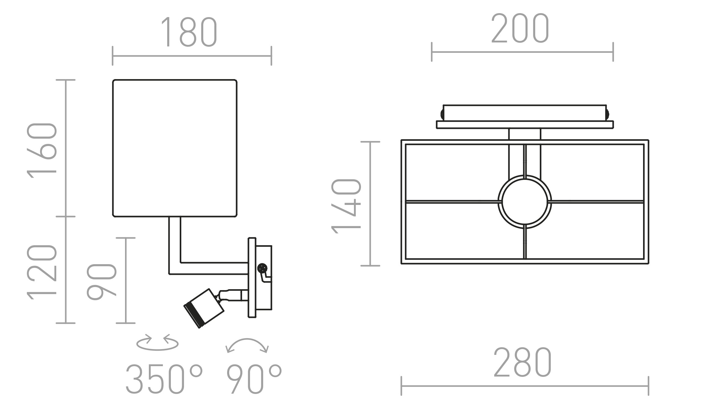 PLAZA Z REFLEKTORKIEM - Product sketch