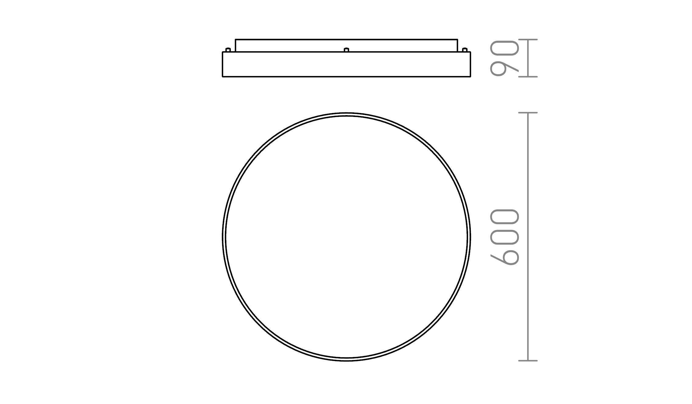 MENSA R 60 SUFITOWA - Product sketch