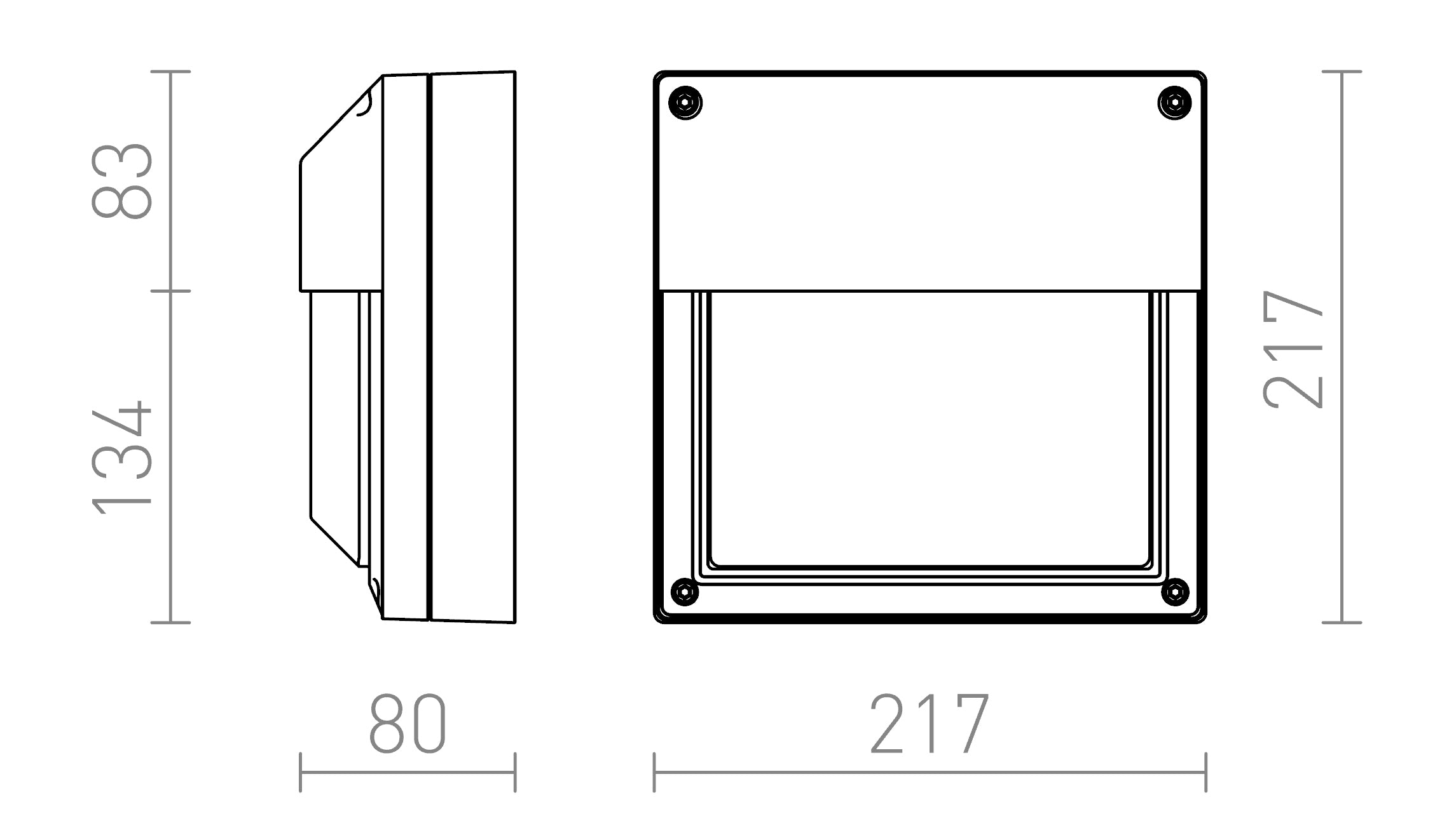 DELTA 215 ŚCIENNA - Product sketch