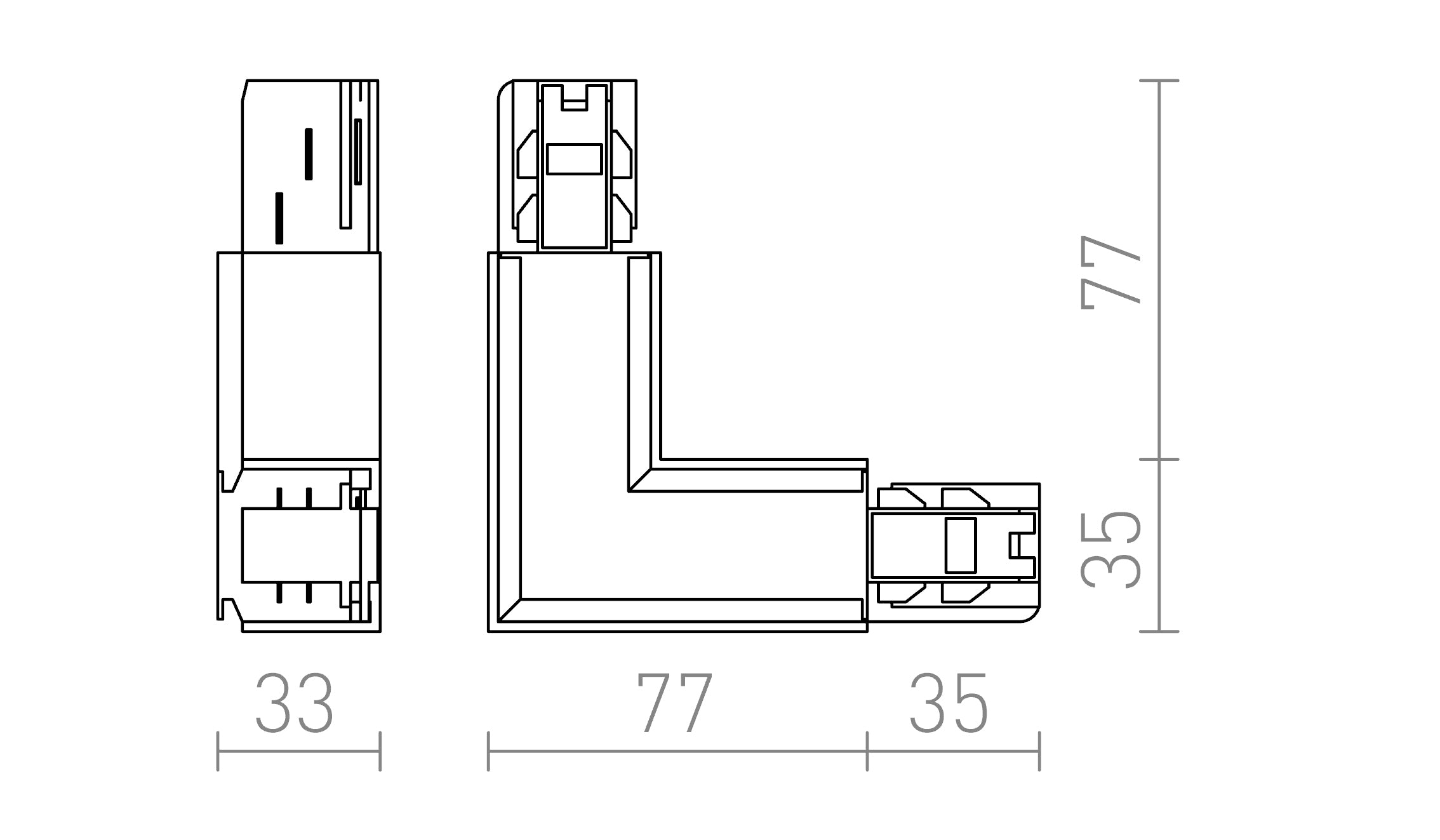 ŁĄCZNIK L EUTRAC - Product sketch