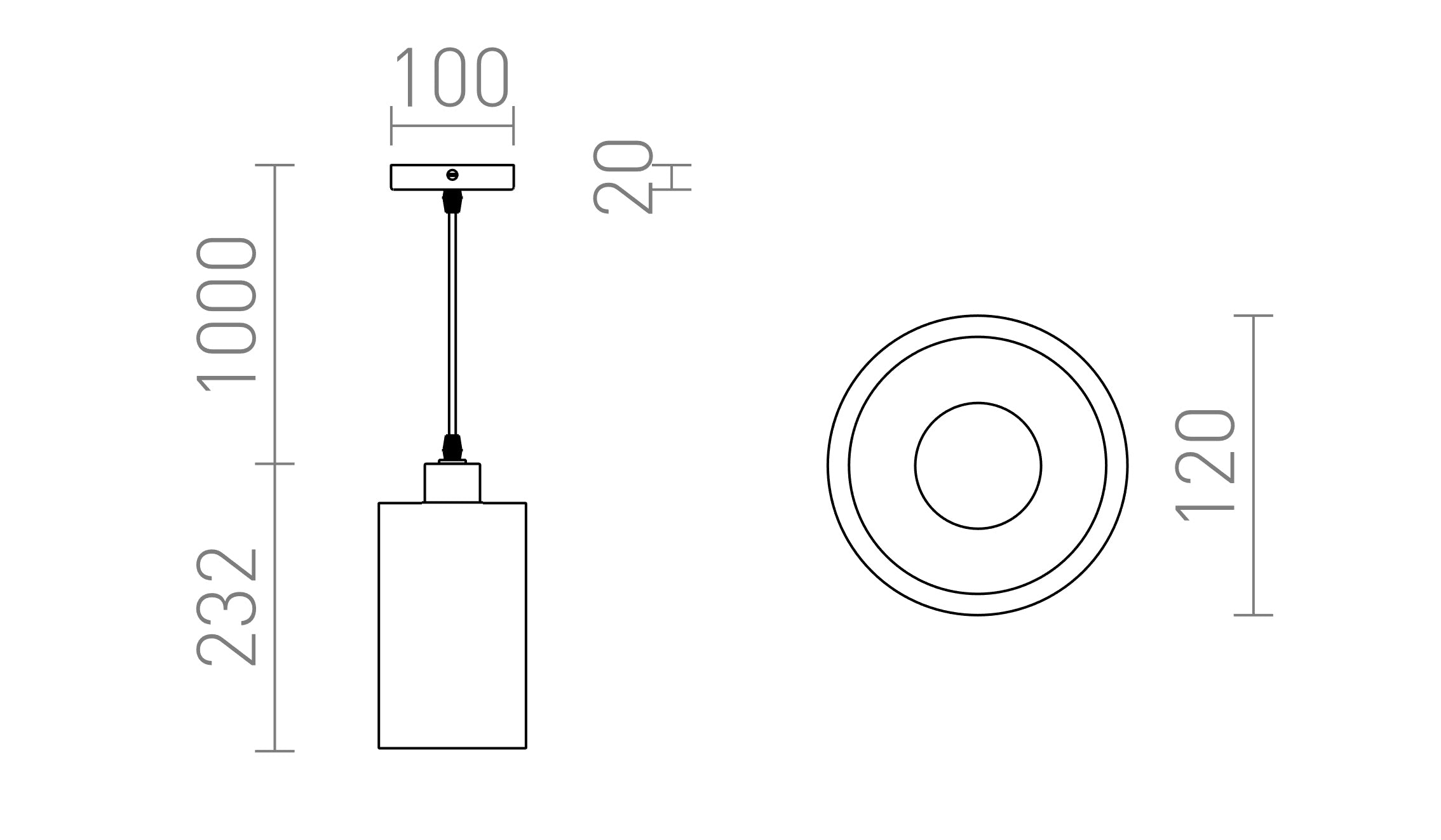 CAMINO WISZĄCA - Product sketch