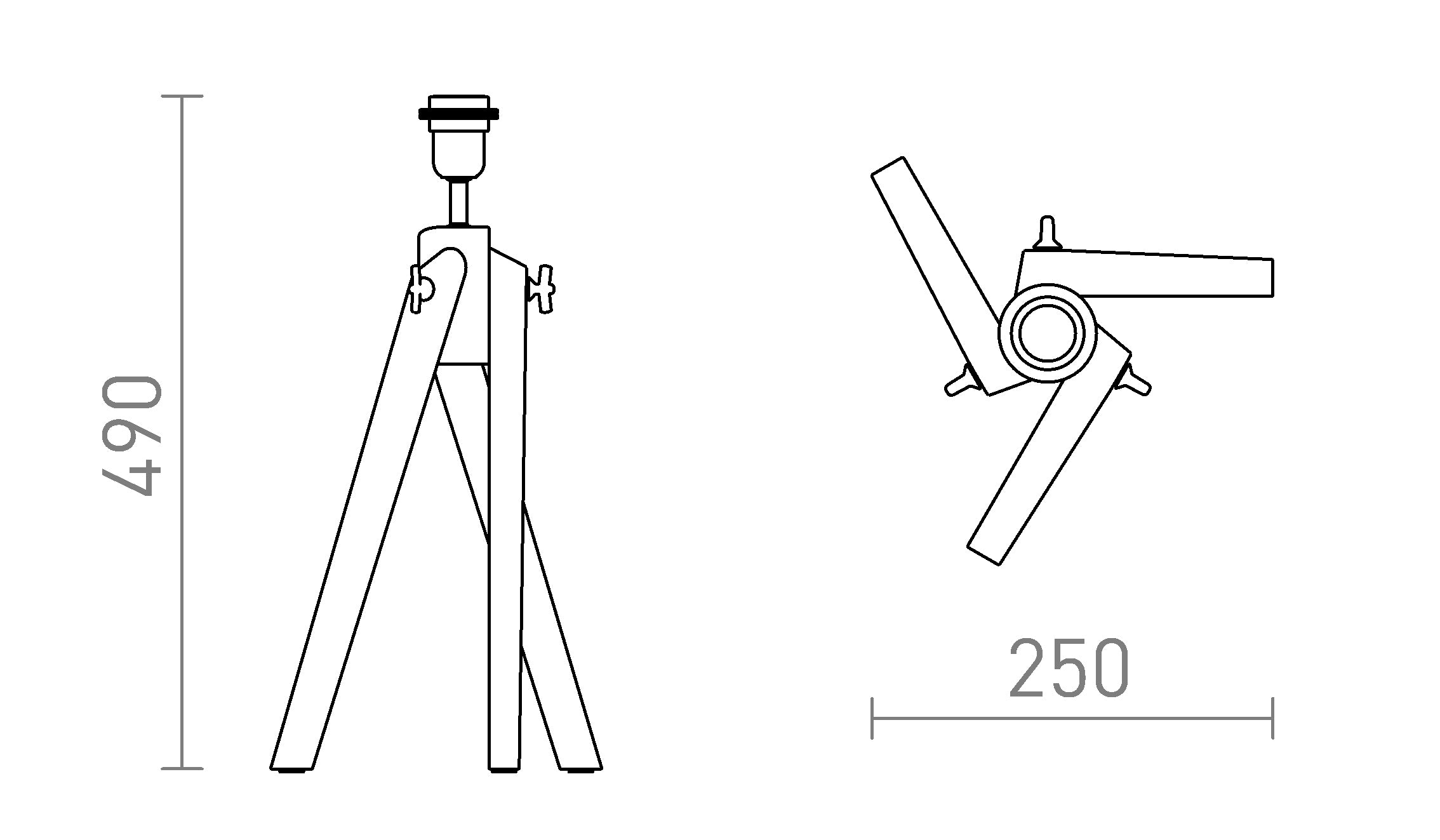 AMBITUS STOJAK STOŁOWY - Product sketch