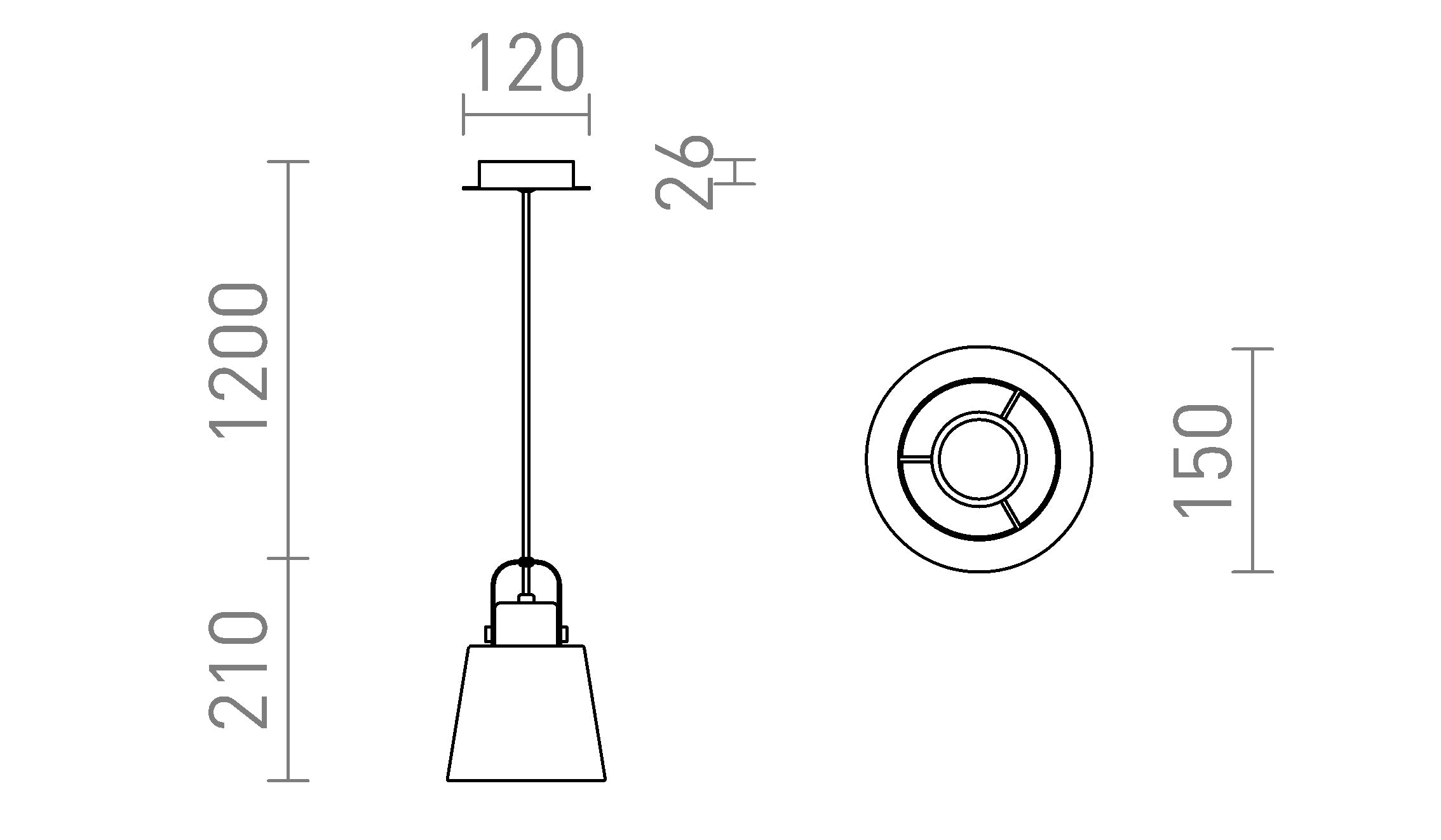CHOUPETTE WISZĄCA - Product sketch