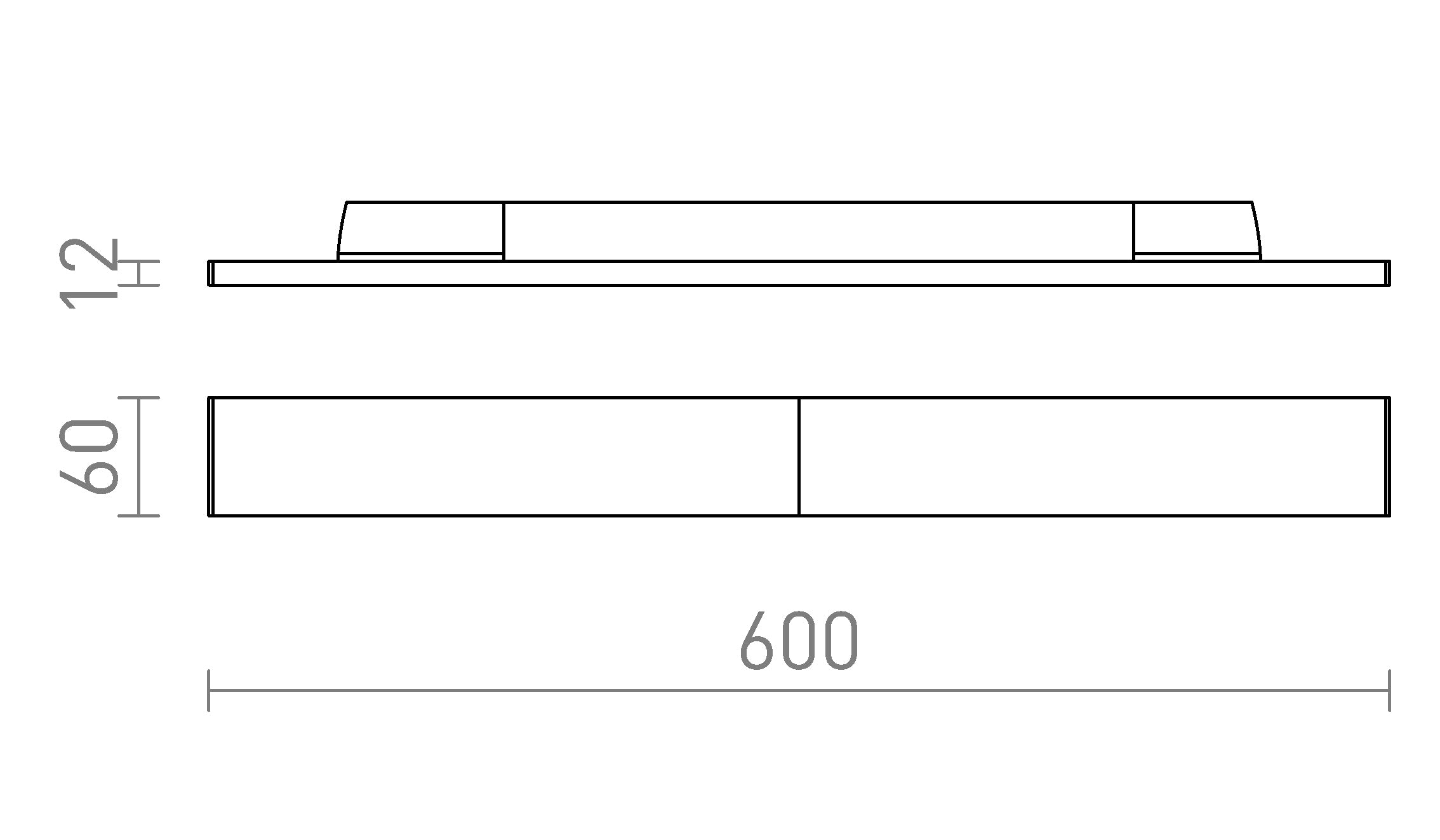 FLATLINE 60 DO SZYNY 3-FAZ. - Product sketch