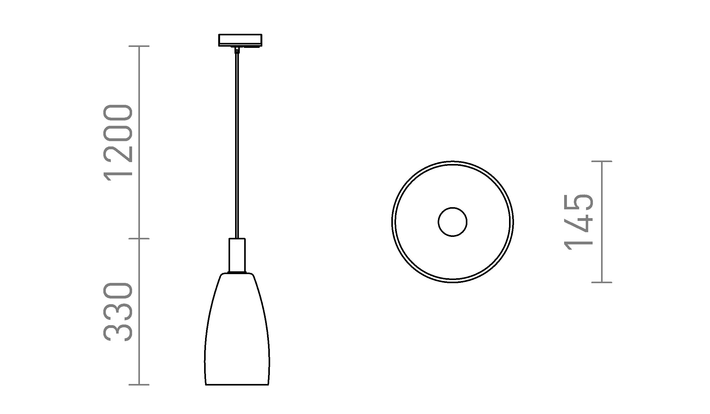 BELLINI E14 DO SZYNY 1-FAZ. - Product sketch