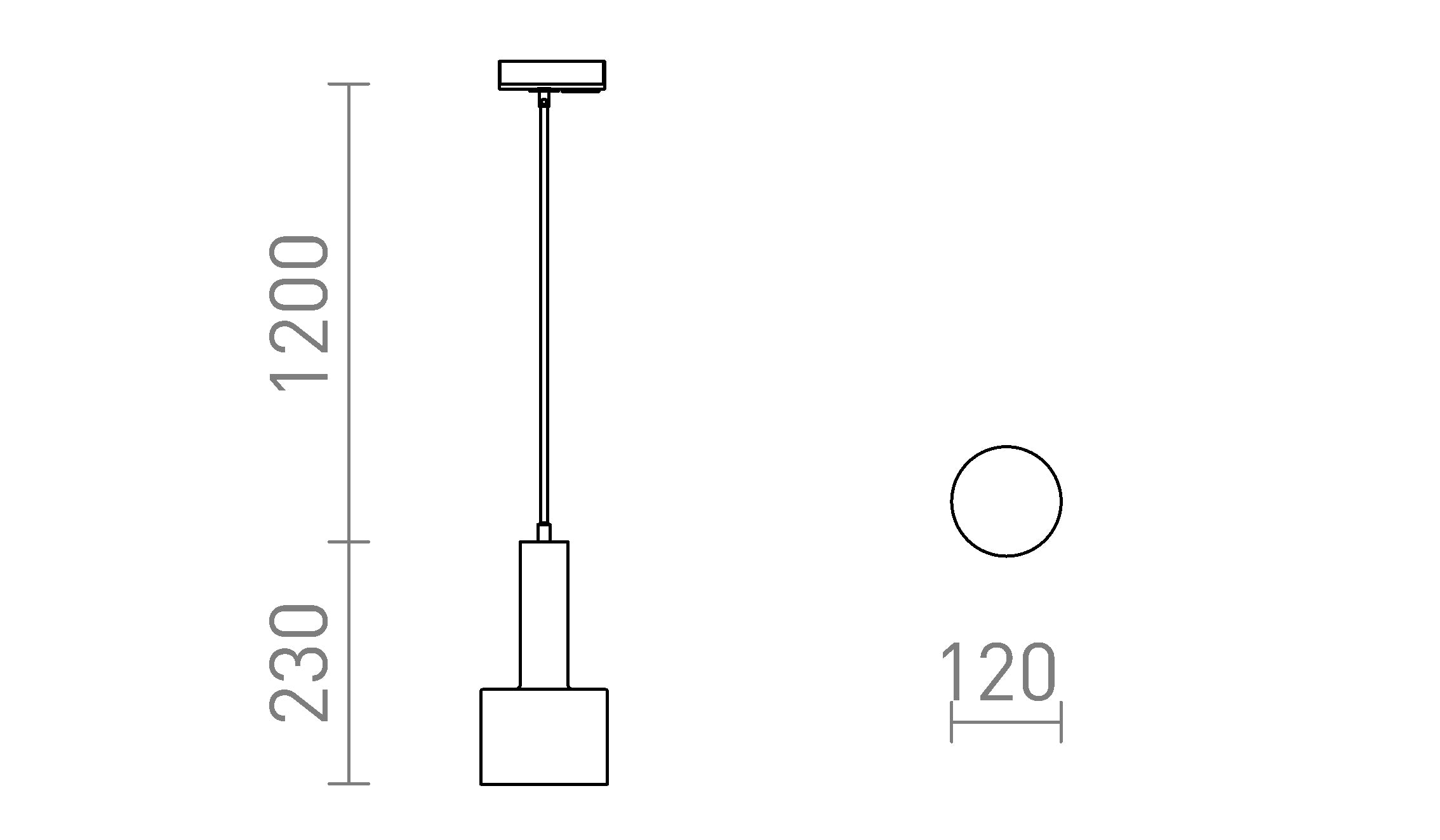 GIULIA 12 DO SZYNY 1-FAZ. - Product sketch
