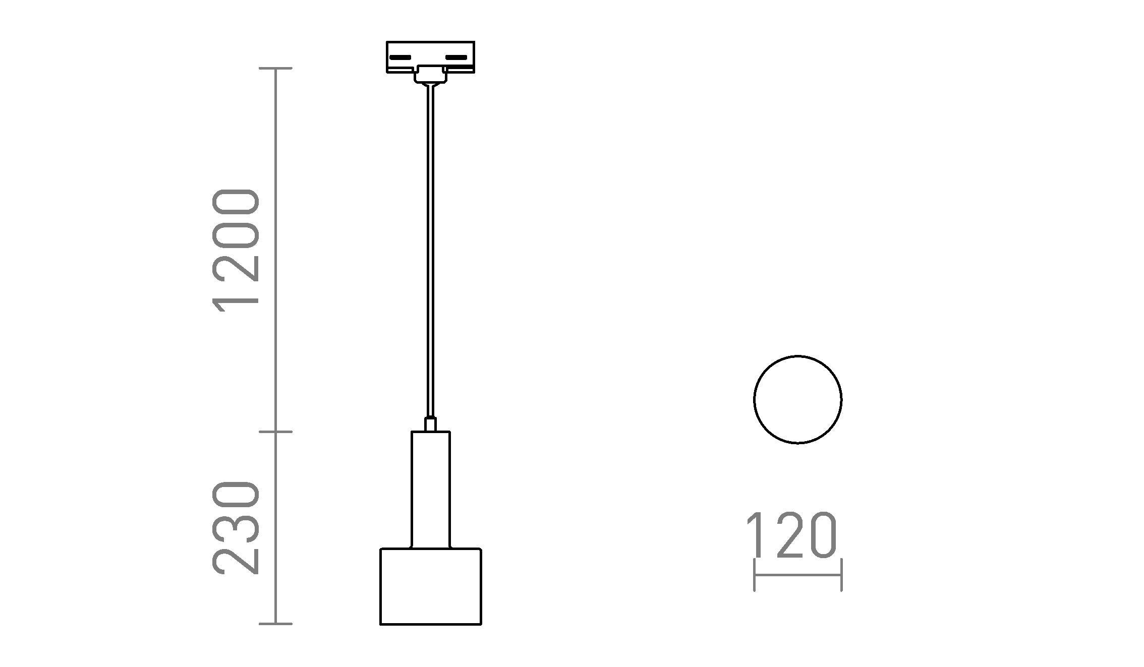 GIULIA 12 DO SZYNY 3-FAZ. - Product sketch