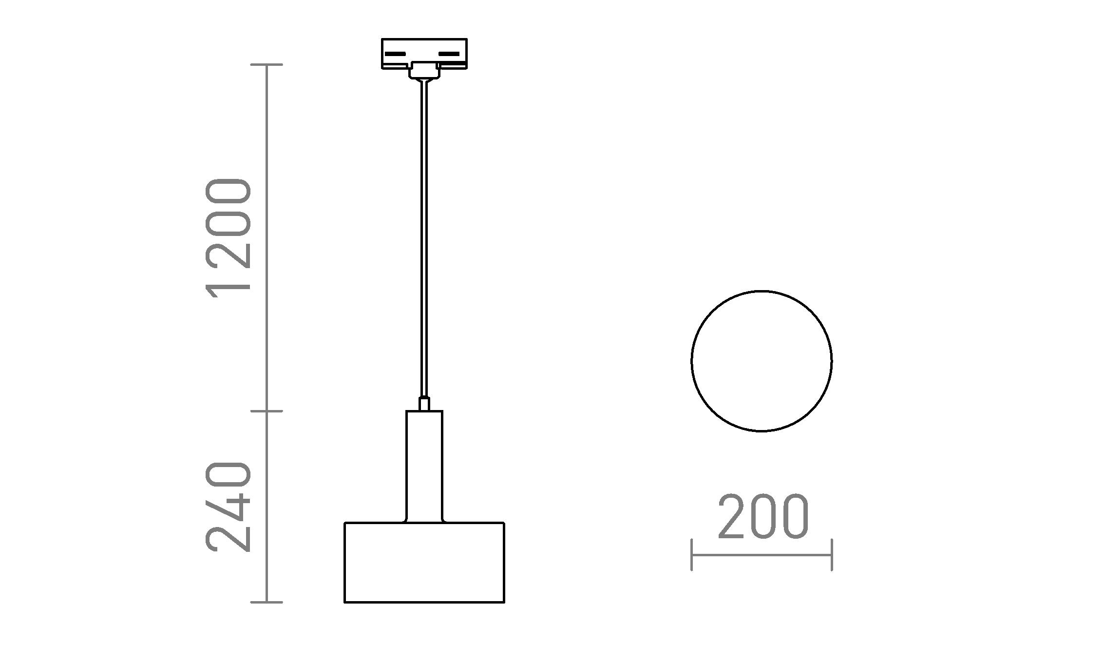 GIULIA 20 DO SZYNY 3-FAZ. - Product sketch