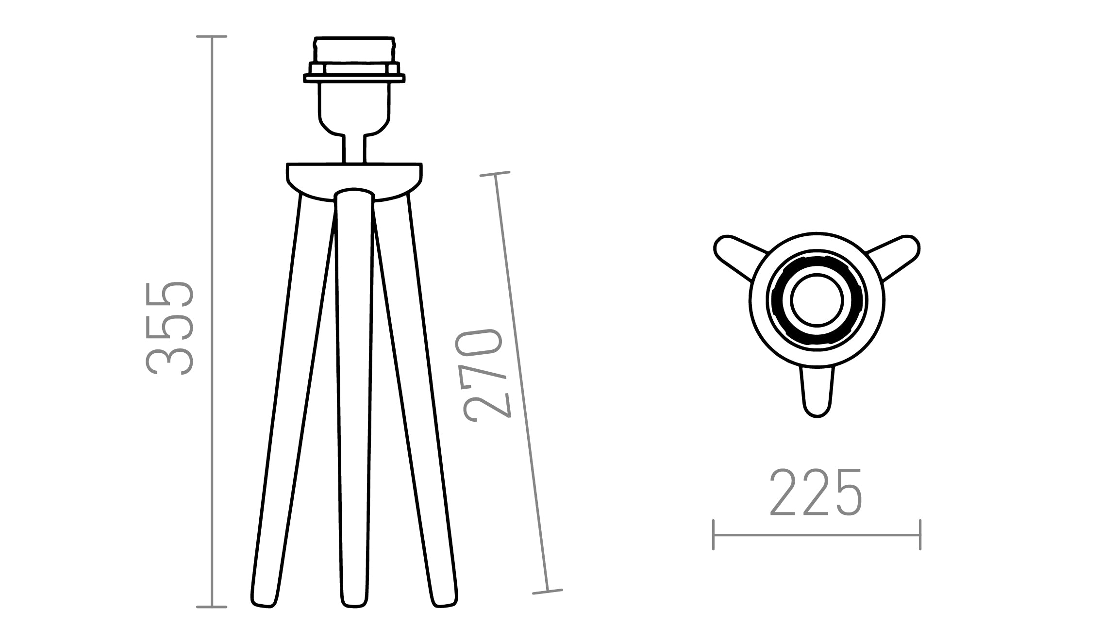 BASCO STOJAK STOŁOWY - Product sketch