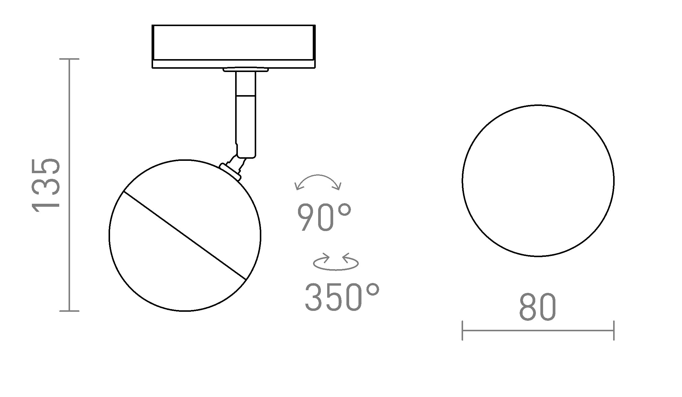 LYRA DO SZYNY 1-FAZ. - Product sketch