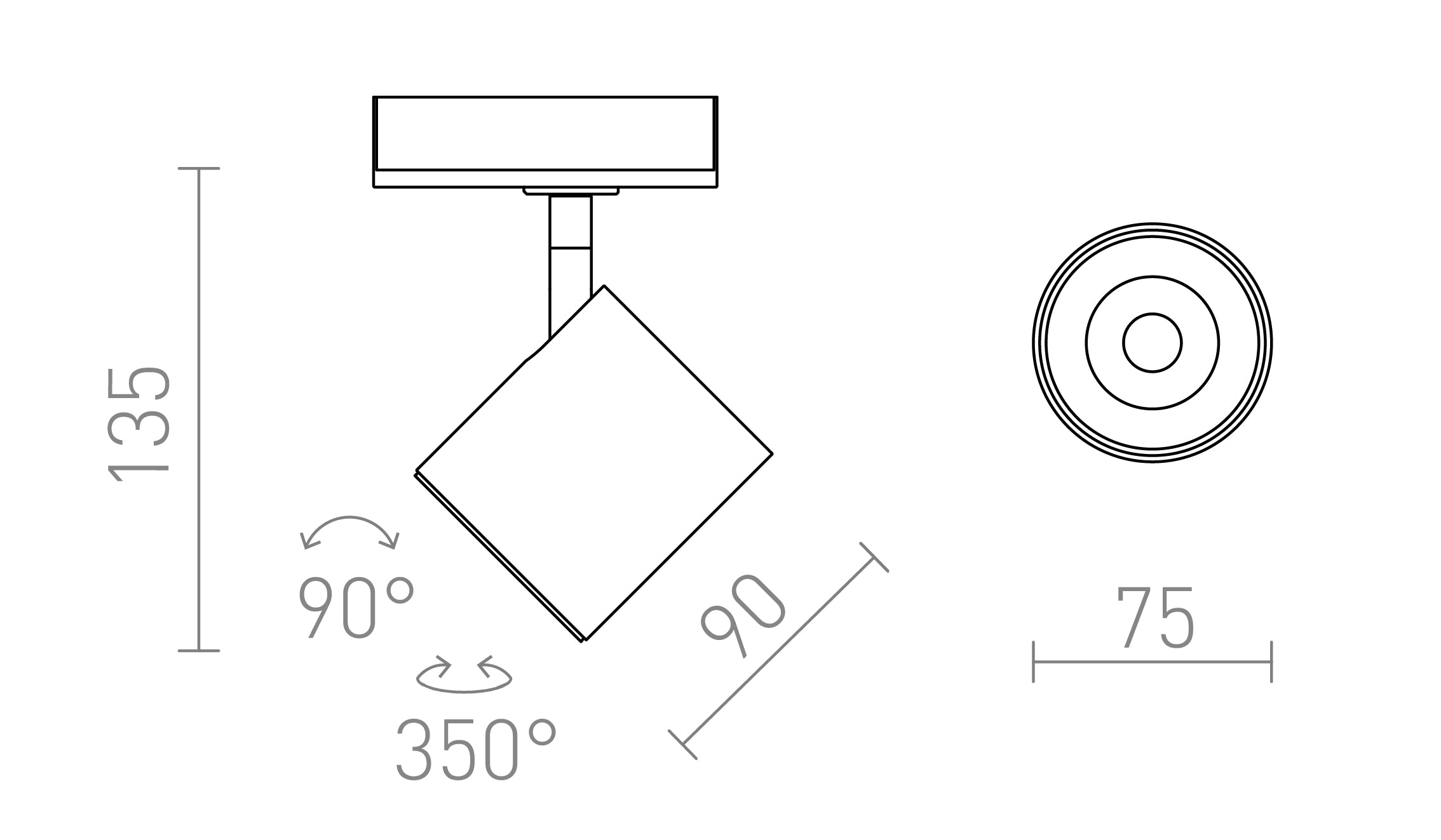 IRIS 7 DO SZYNY 1-FAZ. - Product sketch