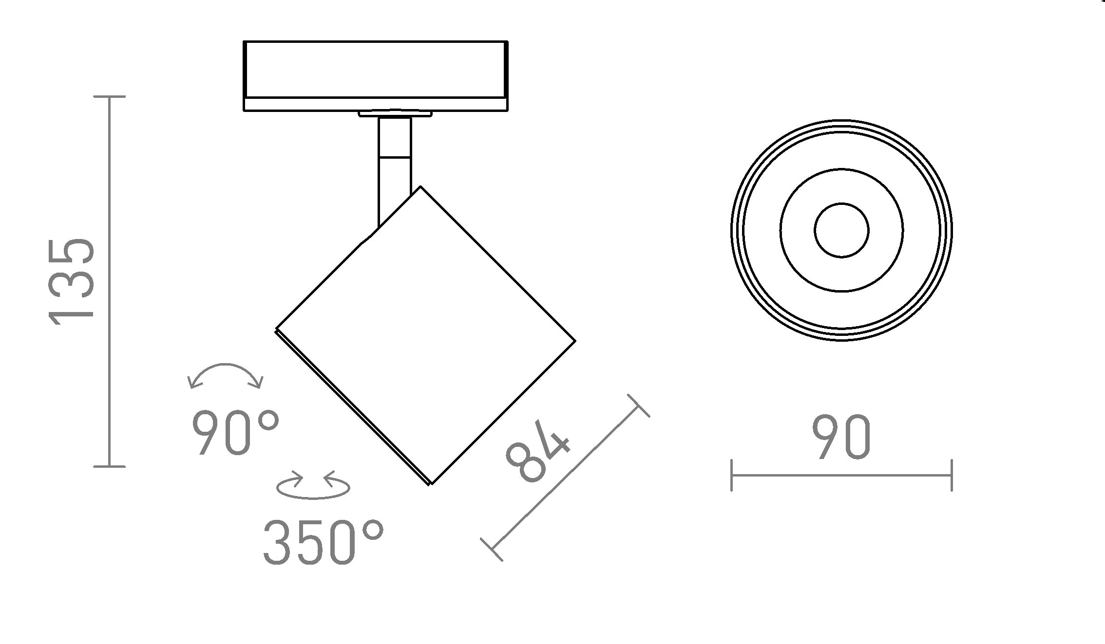 IRIS 9 DO SZYNY 1-FAZ. - Product sketch