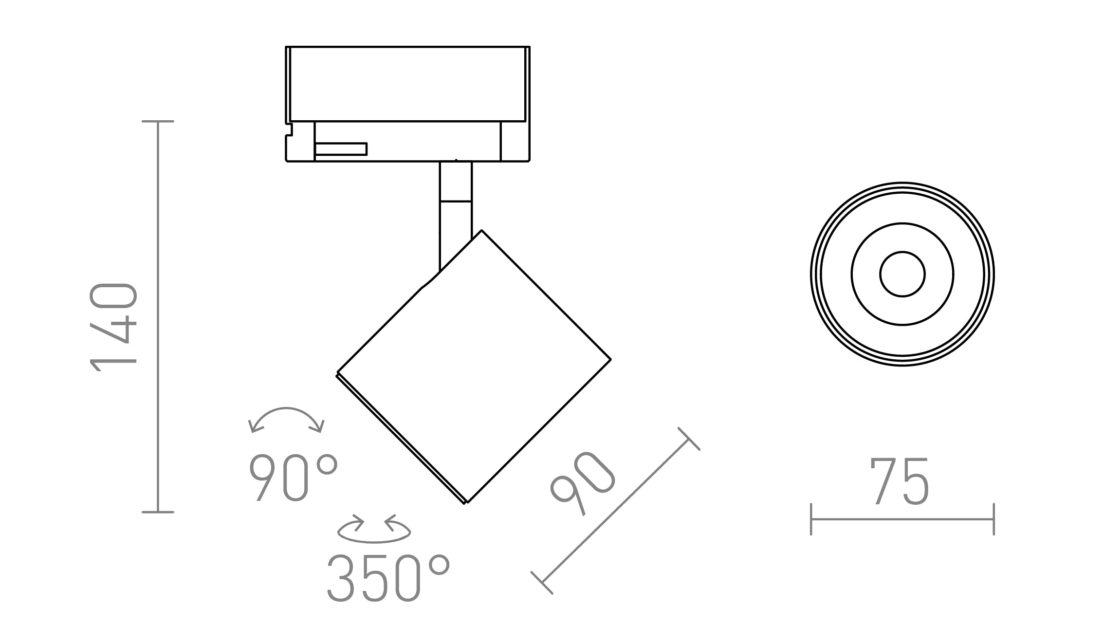 IRIS 7 DO SZYNY 3-FAZ. - Product sketch