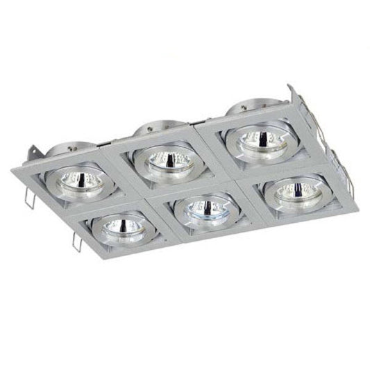 RENDL Outlet MANCHESTER VI recessed brushed aluminum 12V GU5,3 6x50W A0130606 1