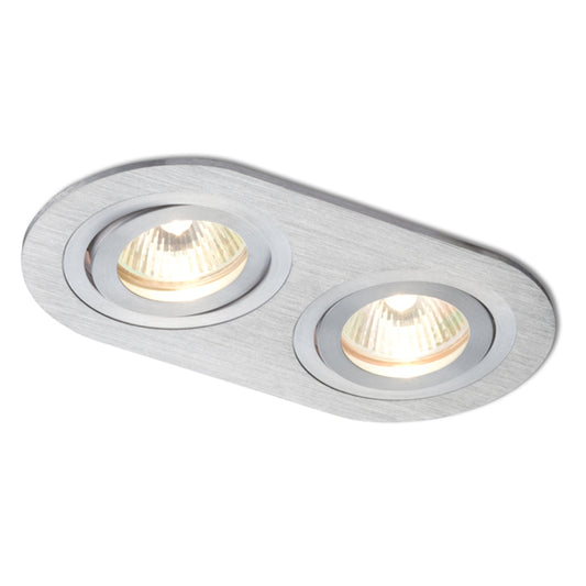 RENDL Outlet BIZZ II directional brushed aluminum 12V GU5,3 2x50W R10189 1