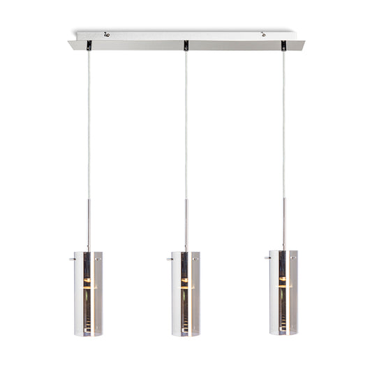 RENDL pendant lamp SANSSOUCI III pendant  chrome-tinted glass 230V GU10 3x50W R10528 1