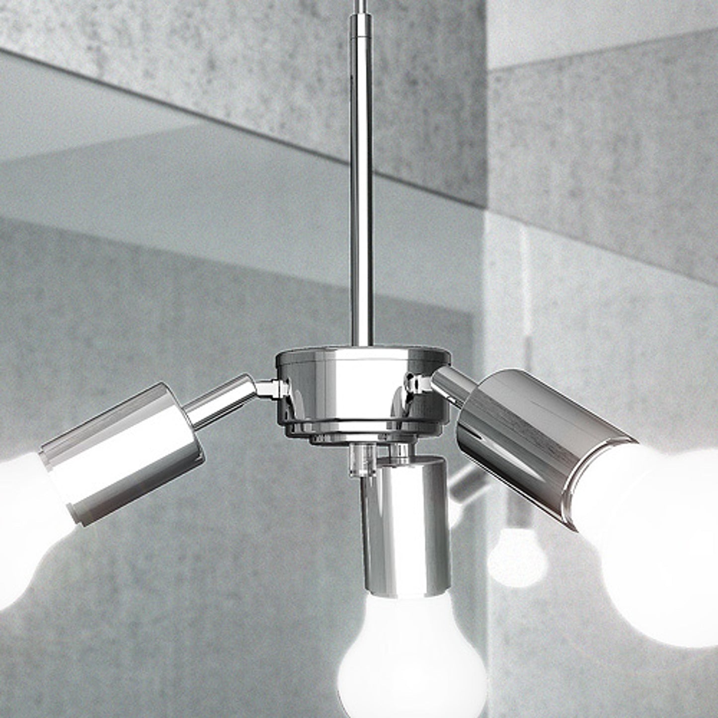 RENDL shades, shade bases, pendent sets TRIX pendant set  chrome 230V LED E27 3x15W R10615 8