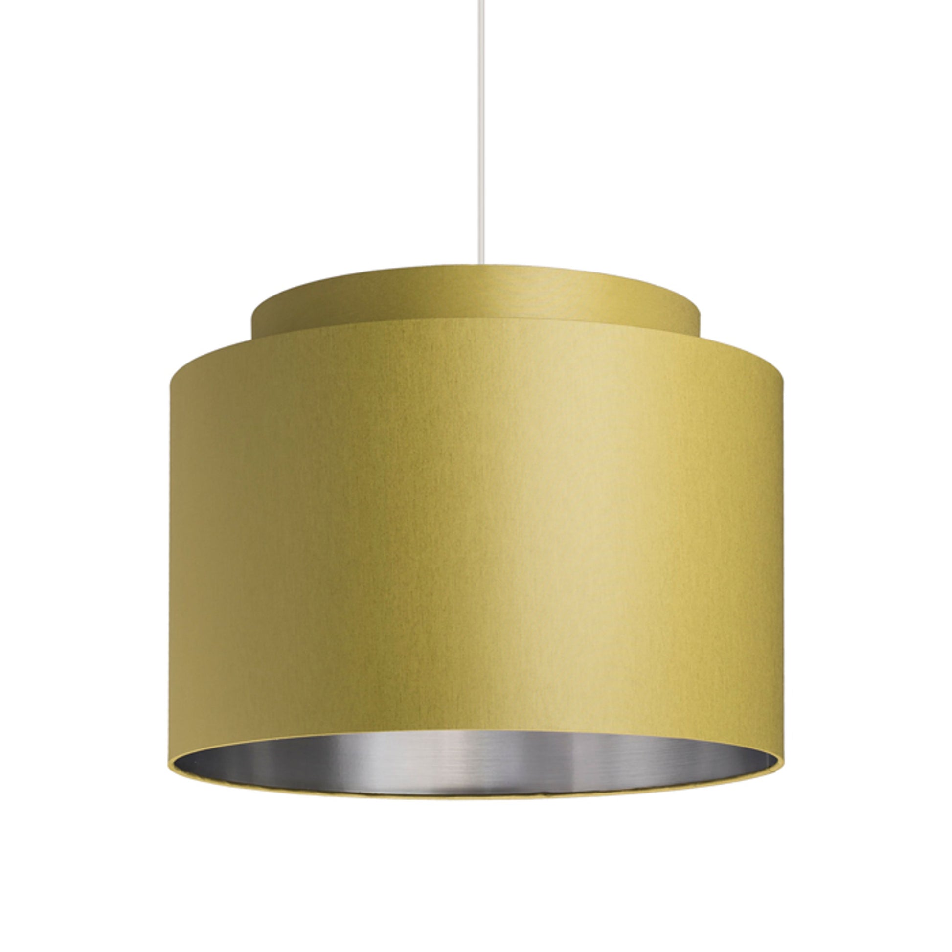 RENDL shades, shade bases, pendent sets DOUBLE 40/30 shade  Chintz olive/silverfoil  max. 23W R11535 1