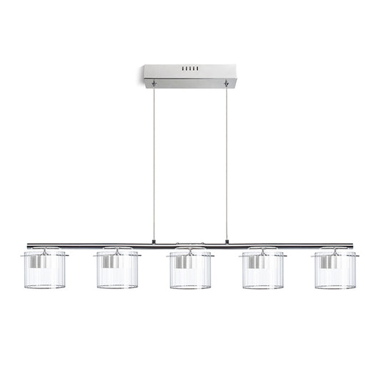 RENDL pendant lamp ESTRA V pendant white clear glass 230V LED 5x5W  3000K R11678 1