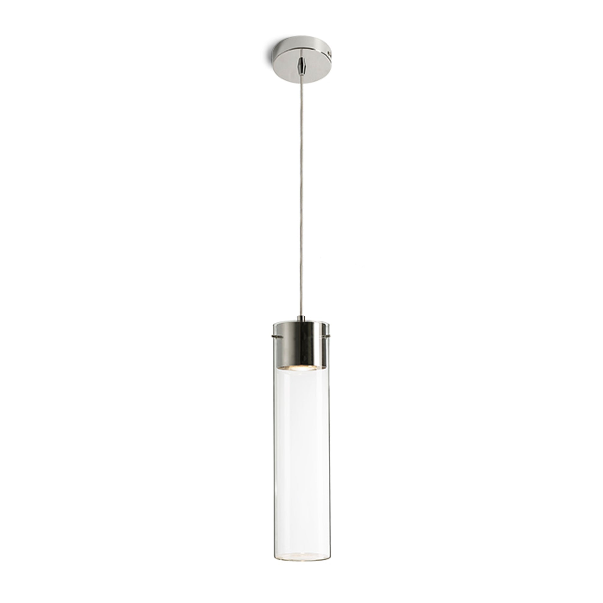 RENDL pendant lamp GARNISH pendant  clear glass/chrome 230V GU10 9W R11756 1