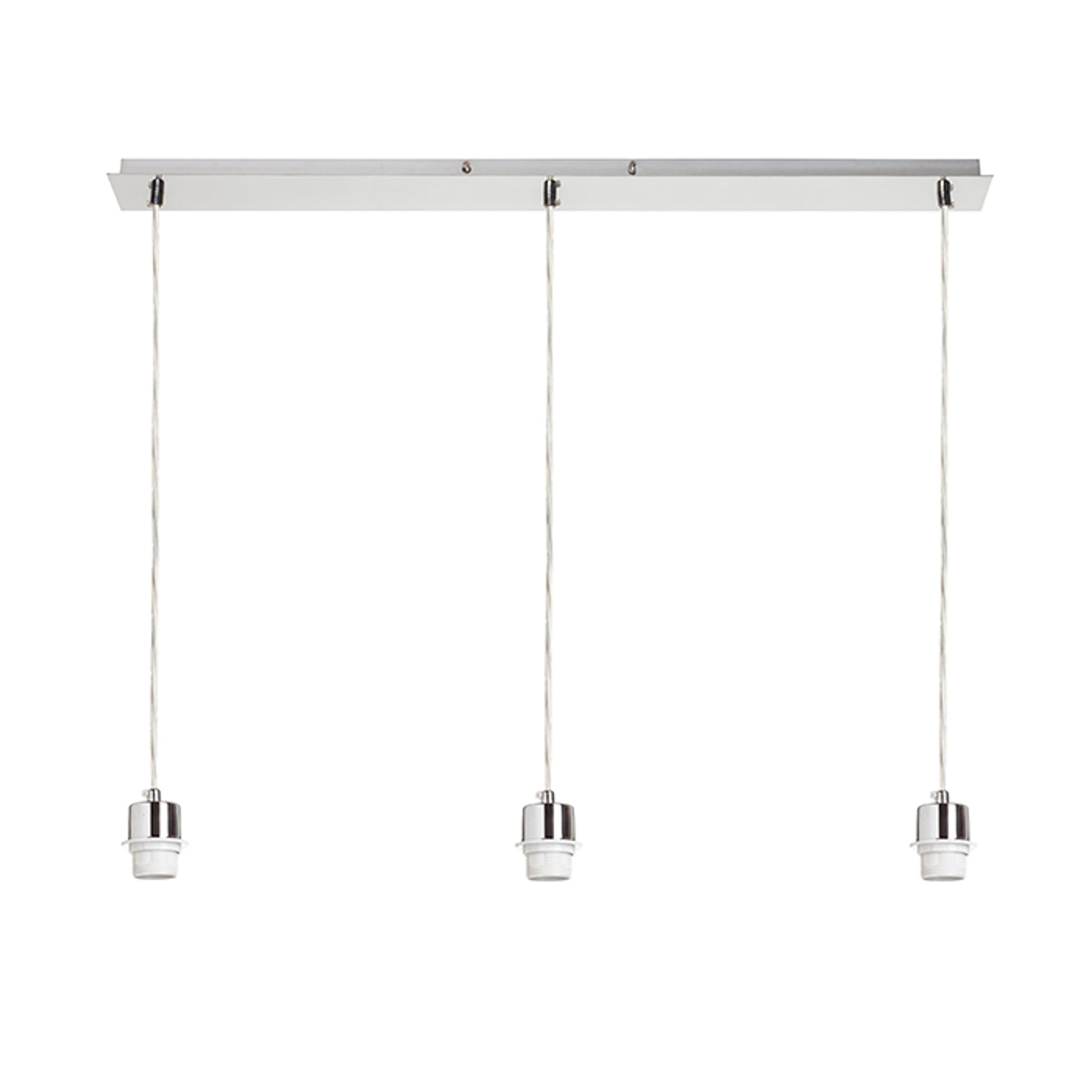 RENDL shades, shade bases, pendent sets MORE 80 pendant ceiling base  matt nickel 230V LED E27 3x15W R11776 3
