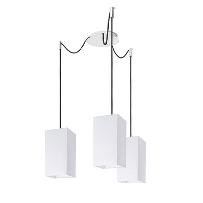 RENDL shades, shade bases, pendent sets KOMBIX 3 pendant set WB+BC+CHF   230V LED E27 3x15W R11779 4