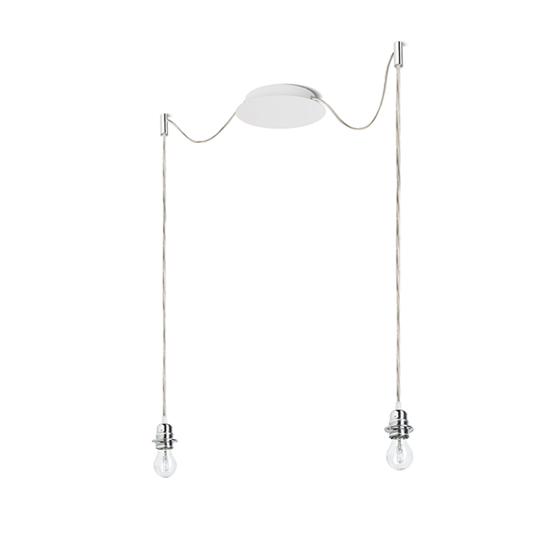RENDL shades, shade bases, pendent sets KOMBIX 2 pendant set WB+TC+CHF   230V LED E27 2x15W R11781 3