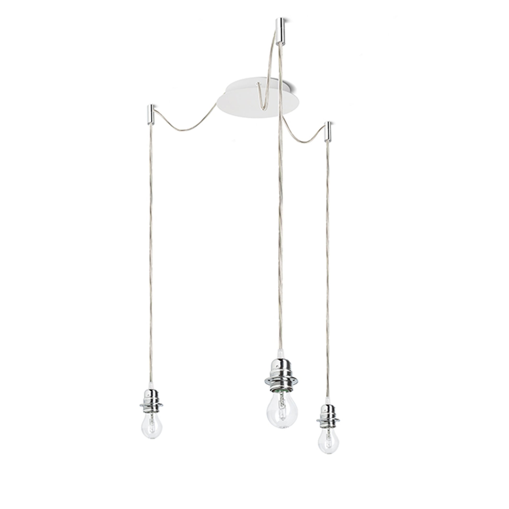 RENDL shades, shade bases, pendent sets KOMBIX 3 pendant set WB+TC+CHF   230V LED E27 3x15W R11782 2