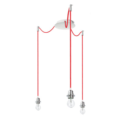 RENDL shades, shade bases, pendent sets KOMBIX 3 pendant set CHB+RC+CHF   230V LED E27 3x15W R11785 3