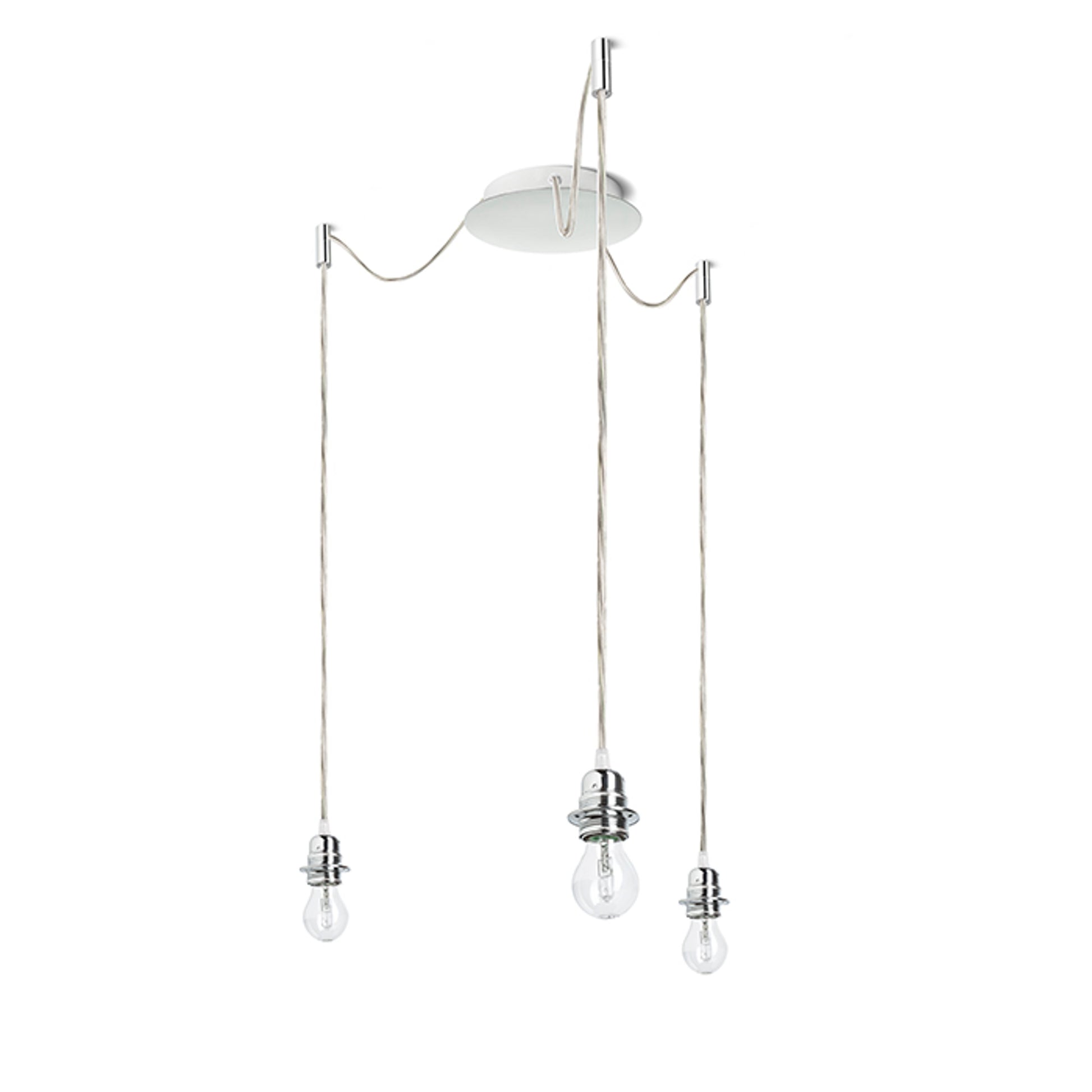 RENDL shades, shade bases, pendent sets KOMBIX 3 pendant set CHB+TC+CHF   230V LED E27 3x15W R11788 2