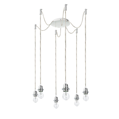 RENDL shades, shade bases, pendent sets KOMBIX 6 pendant set CHB+TC+CHF   230V LED E27 6x15W R11789 3