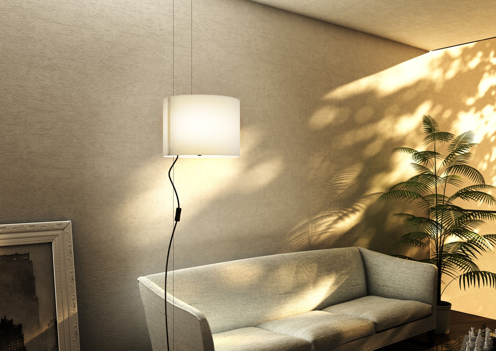 RENDL pendant lamp BROADWAY pendant adjustable white chrome 230V LED E27 15W R11989 5
