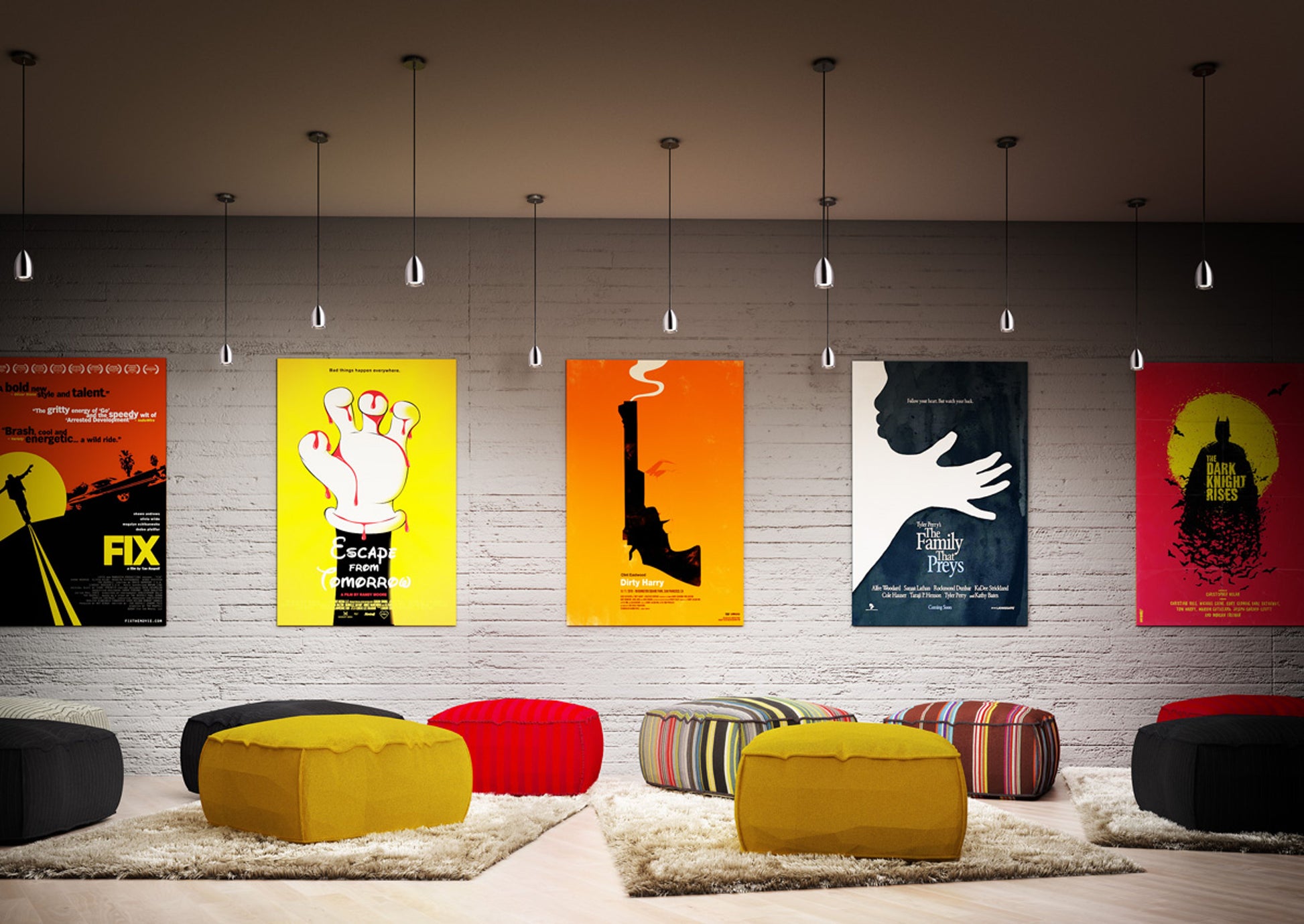 RENDL pendant lamp BABADES I pendant  matt nickel 230V GU10 35W R12082 10
