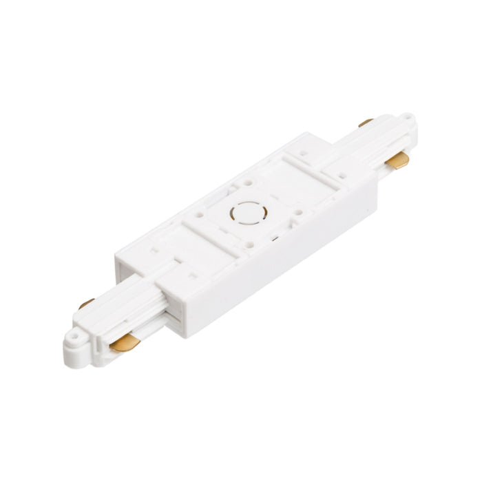 RENDL 1-circuit track system 1F straight connector with feed-in white  230V  R12263 2