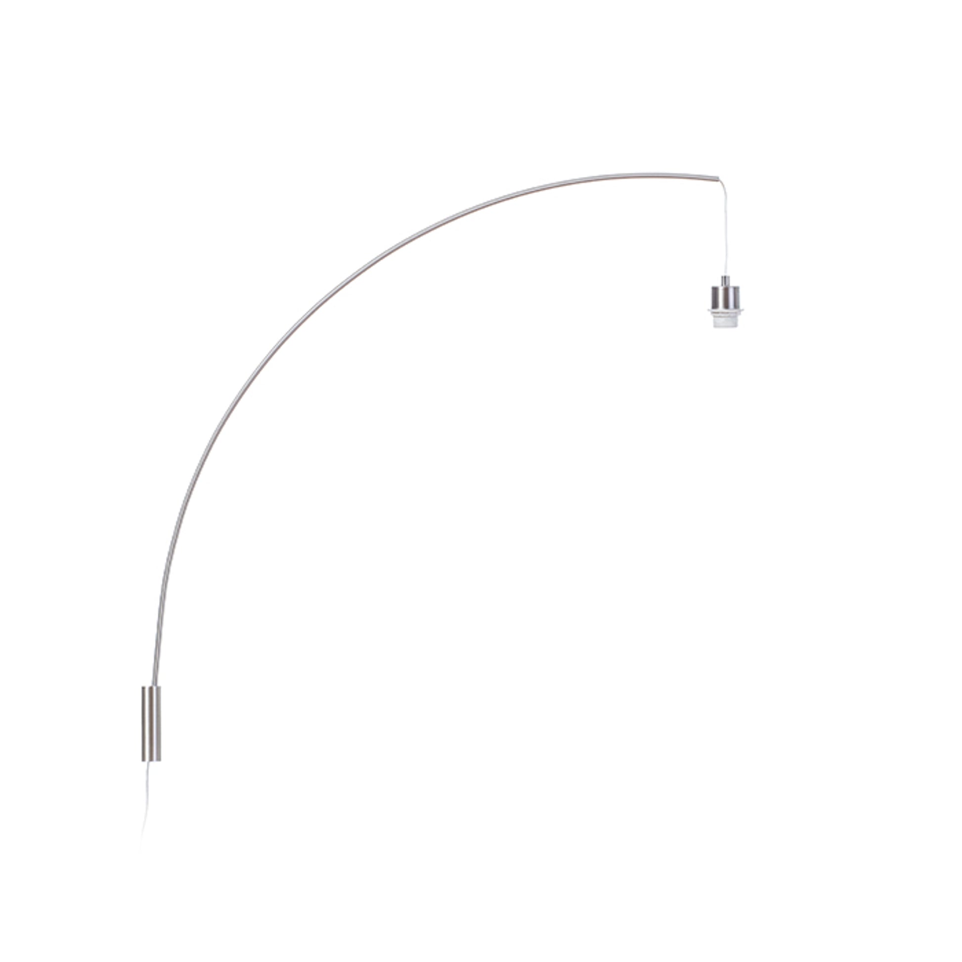 RENDL shades, shade bases, pendent sets BEND arched wall-mounted base  matt nickel 230V LED E27 15W R12654 1