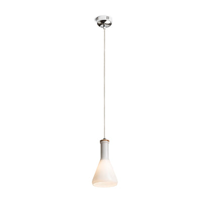 RENDL pendant lamp PULIRE CON pendant  opal-colored glass/wood/chrome 230V LED E14 6W R12663 2