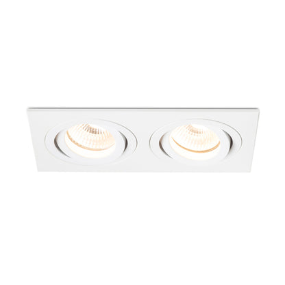 RENDL recessed light PASADENA GU10 SQ II recessed white  230V LED GU10 2x7W R12713 1