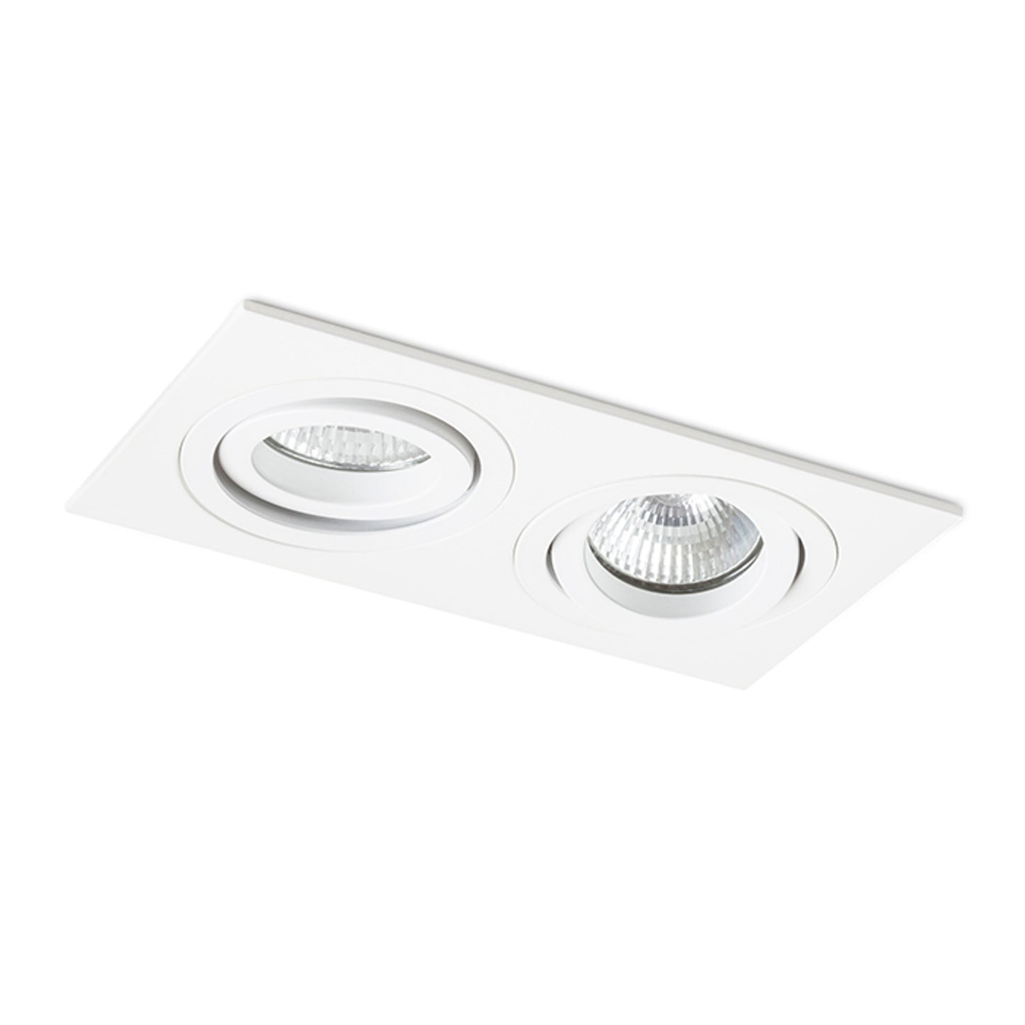 RENDL recessed light PASADENA GU10 SQ II recessed white  230V LED GU10 2x7W R12713 5