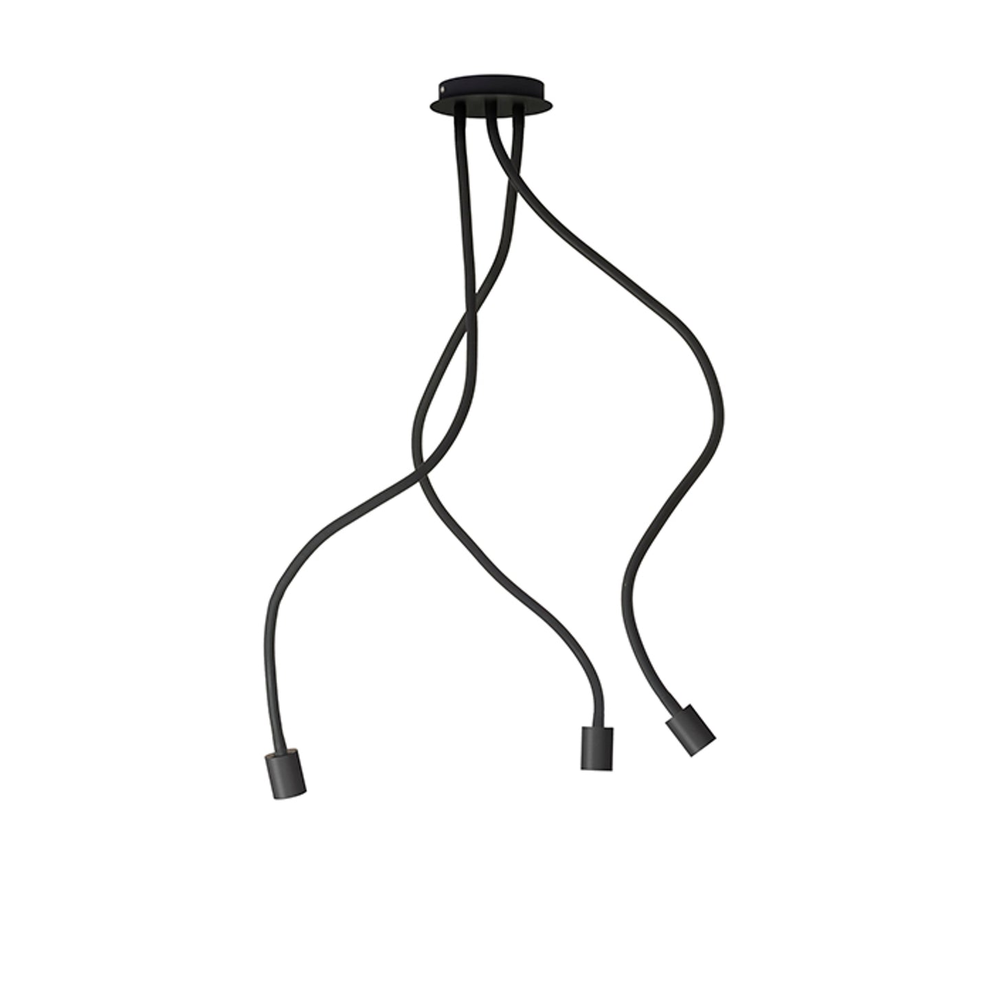 RENDL pendant lamp LOYD E27 III ceiling black  230V LED E27 3x15W R12935 2