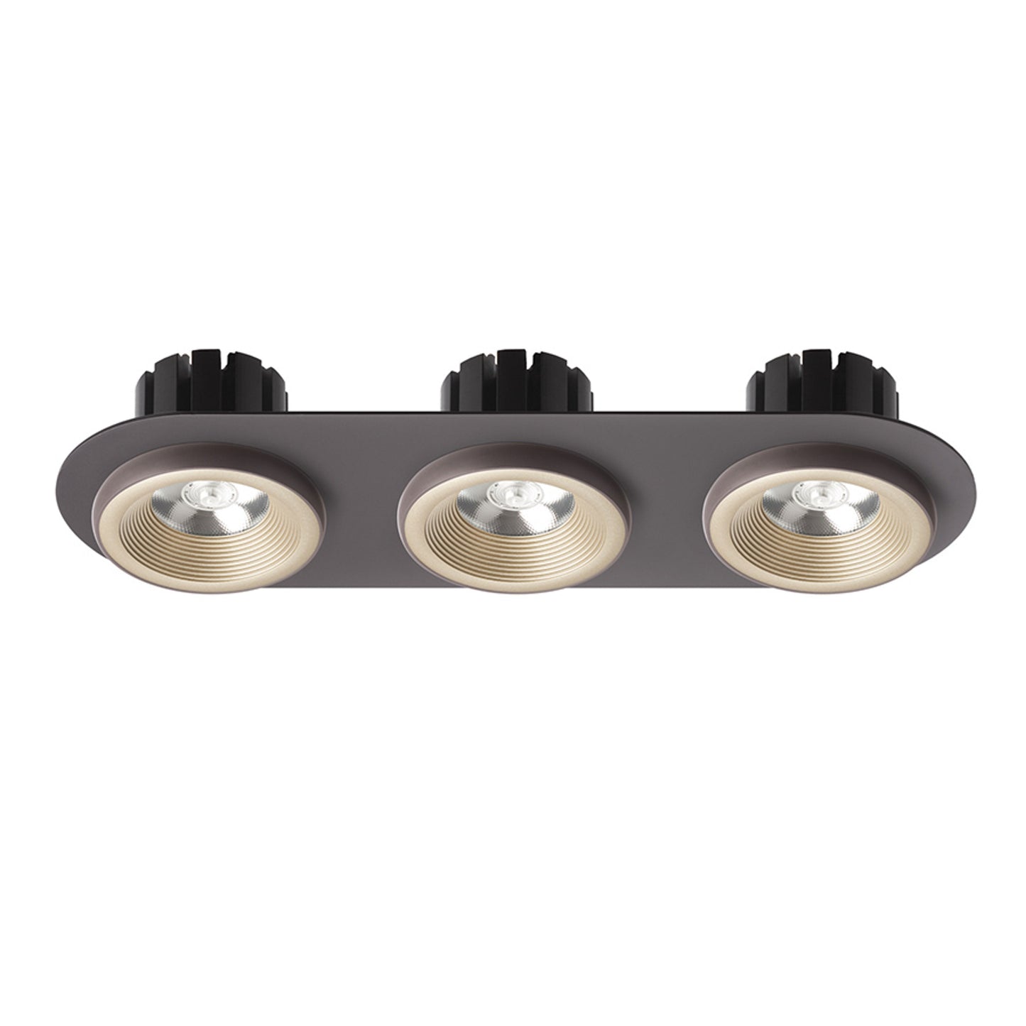 RENDL recessed light SHARM R III recessed pearl gold/brown 230V LED 3x10W 24° 3000K R13246 2