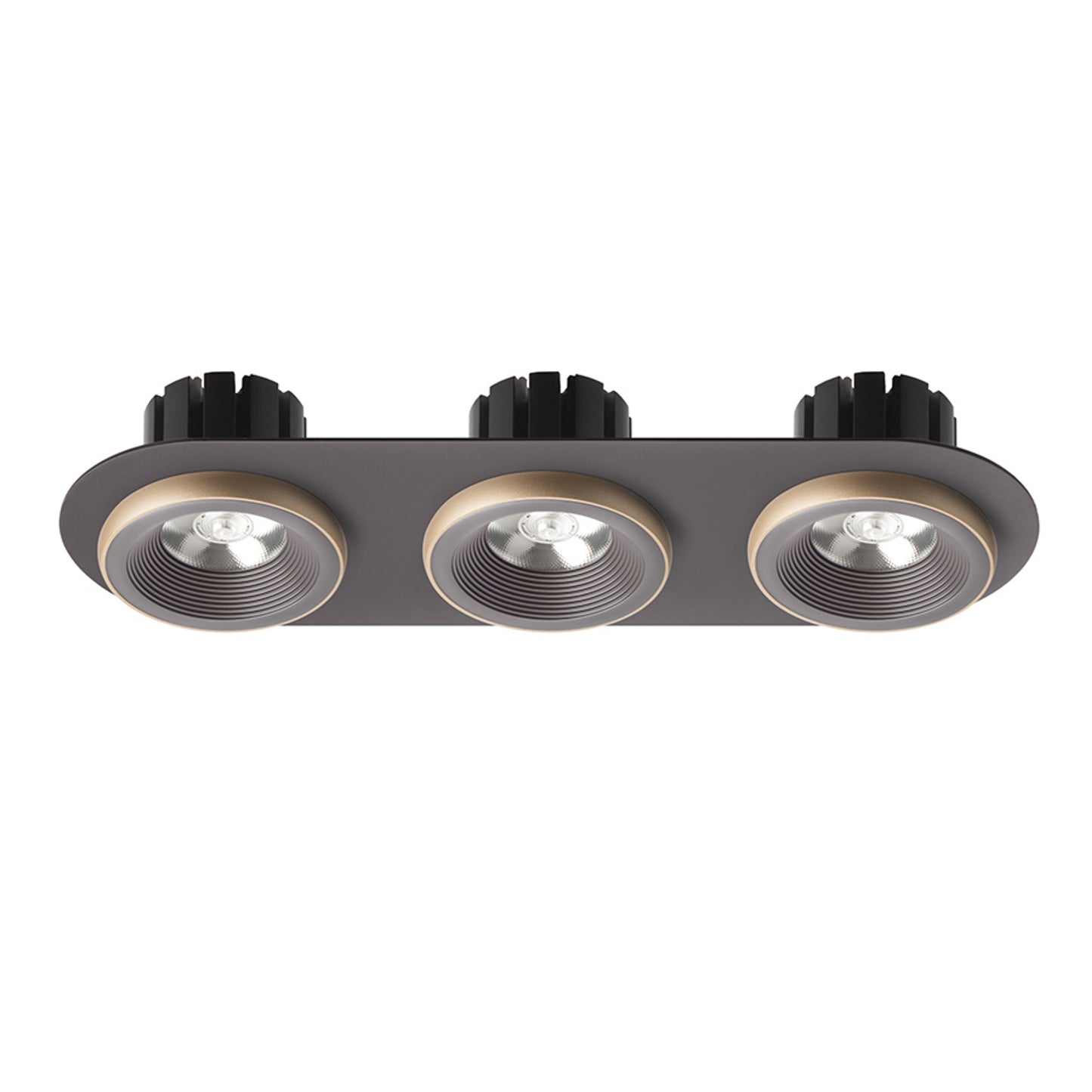 RENDL recessed light SHARM R III recessed brown/pearl gold 230V LED 3x10W 24° 3000K R13247 2