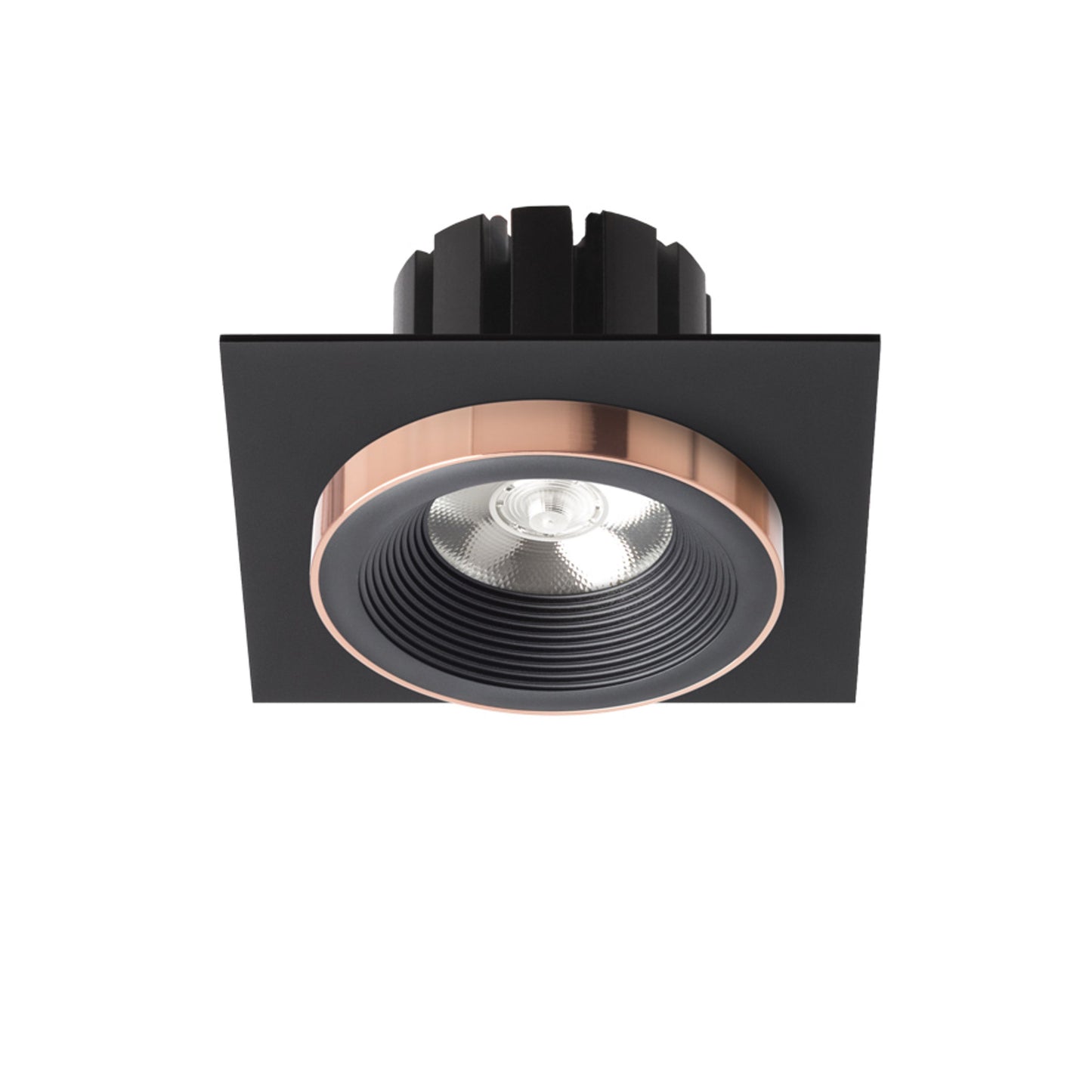 RENDL recessed light SHARM SQ I recessed black/black copper 230V LED 10W 24° 3000K R13254  2