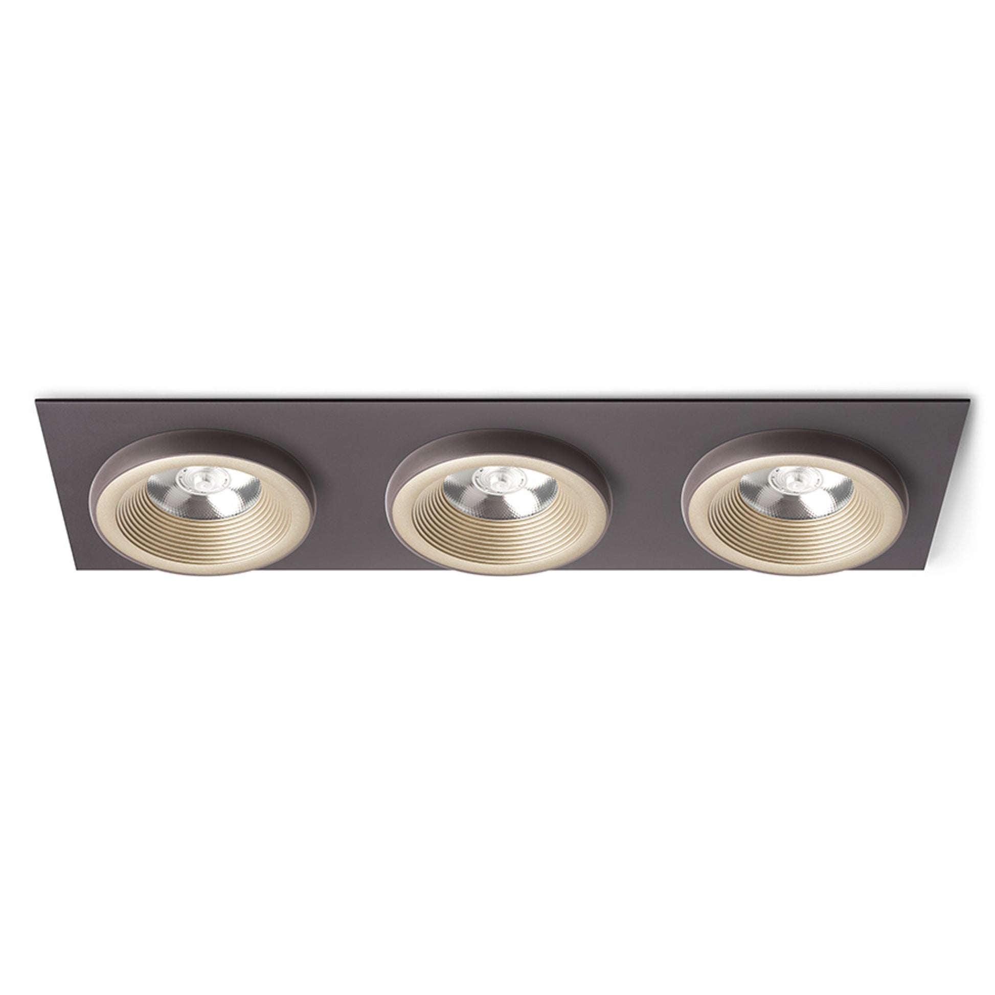 RENDL recessed light SHARM SQ III recessed pearl gold/brown 230V LED 3x10W 24° 3000K R13261 1