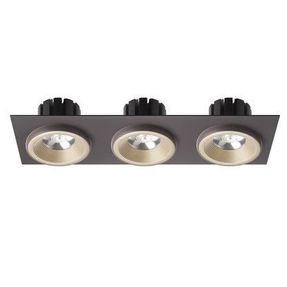 RENDL recessed light SHARM SQ III recessed pearl gold/brown 230V LED 3x10W 24° 3000K R13261 2