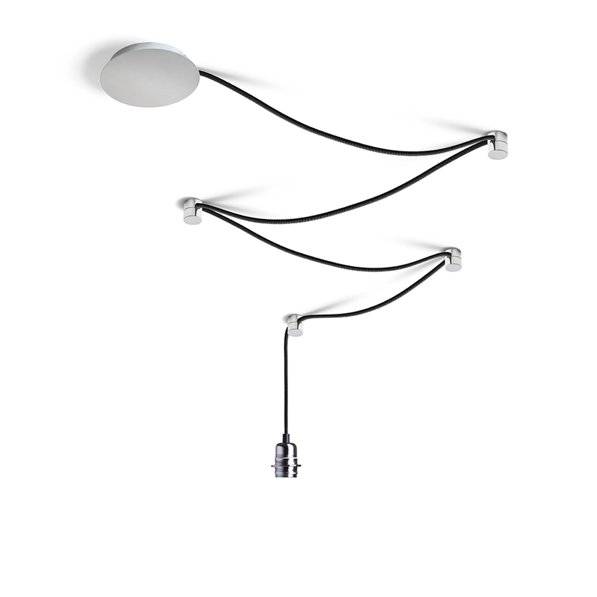 RENDL shades, shade bases, pendent sets SPIDER I pendant set black chrome 230V LED E27 15W R13493 1