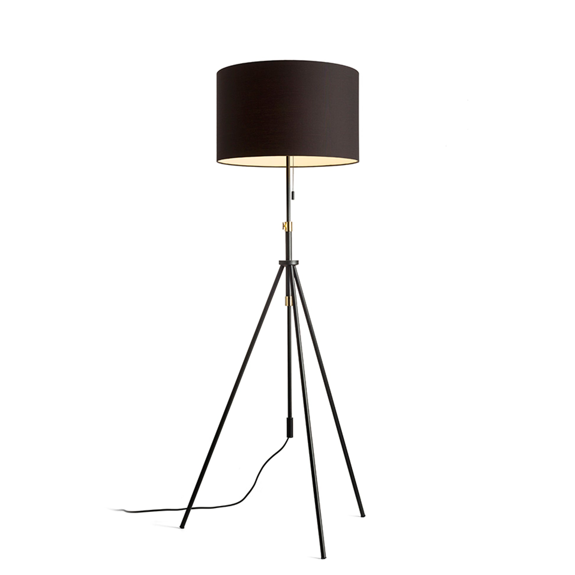 RENDL shades, shade bases, pendent sets LUTON floor base  black/brass 230V LED E27 15W R13640 5