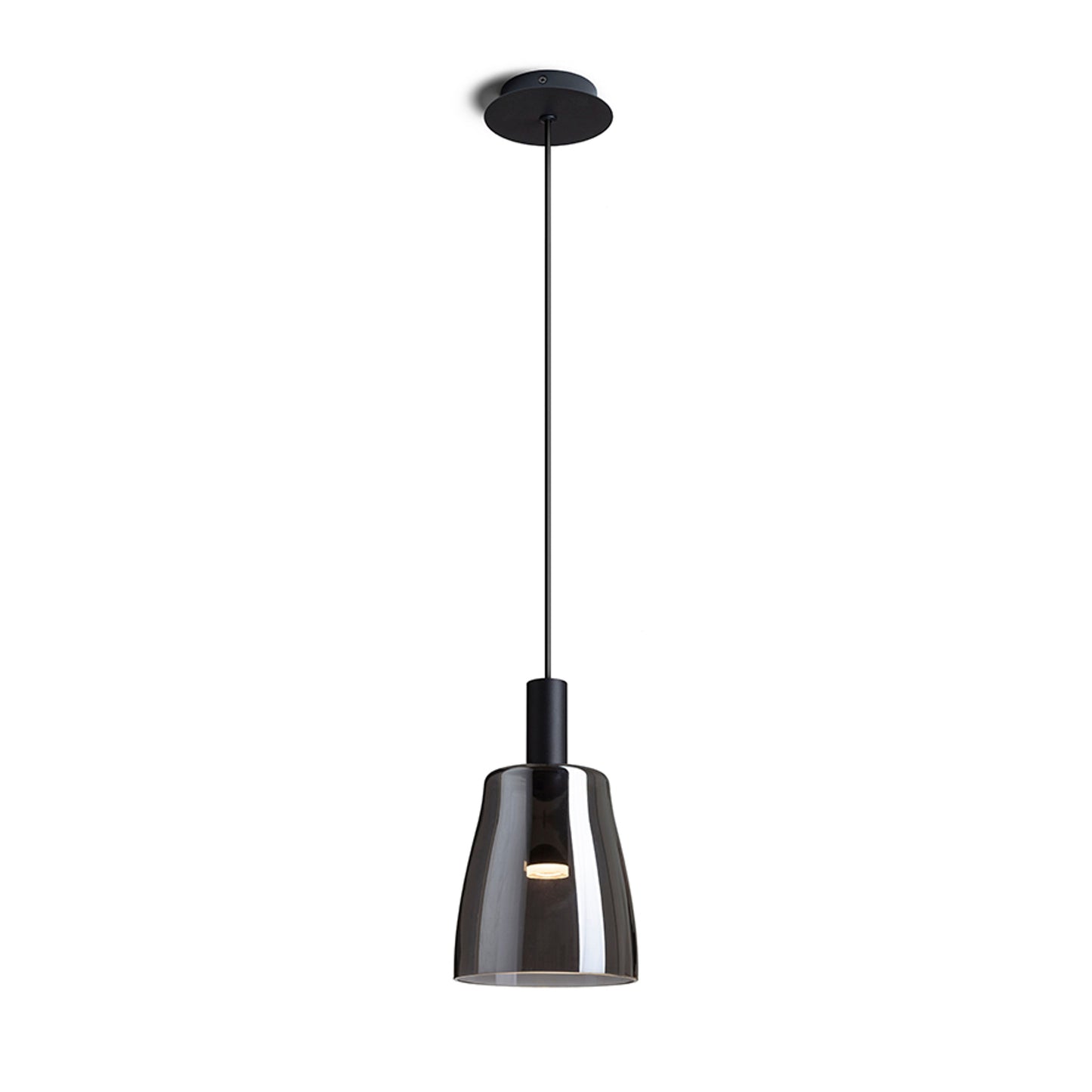RENDL pendant lamp BELLINI M LED pendant black smoke-colored glass 230V LED 5W 30°  3000K R13652 1